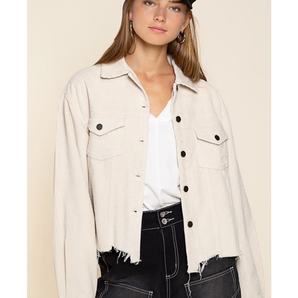 Pol oversized corduroy jacket size large